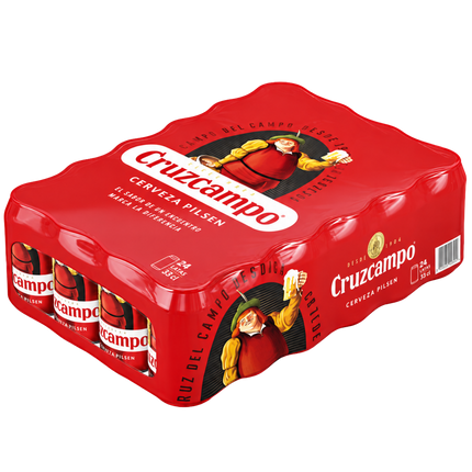 Cruzcampo Pilsen Spaanse biertray met 24 blikjes van 330 ml