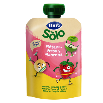 Hero Nanos Knijpzakje Mediterraan Fruit 100g