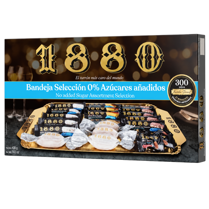 1880 Bandeja Selección 400 g met Spaanse turrón zonder toegevoegde suikers