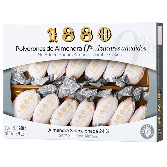1880 Spaanse polvorones met amandel zonder toegevoegde suikers 280 g
