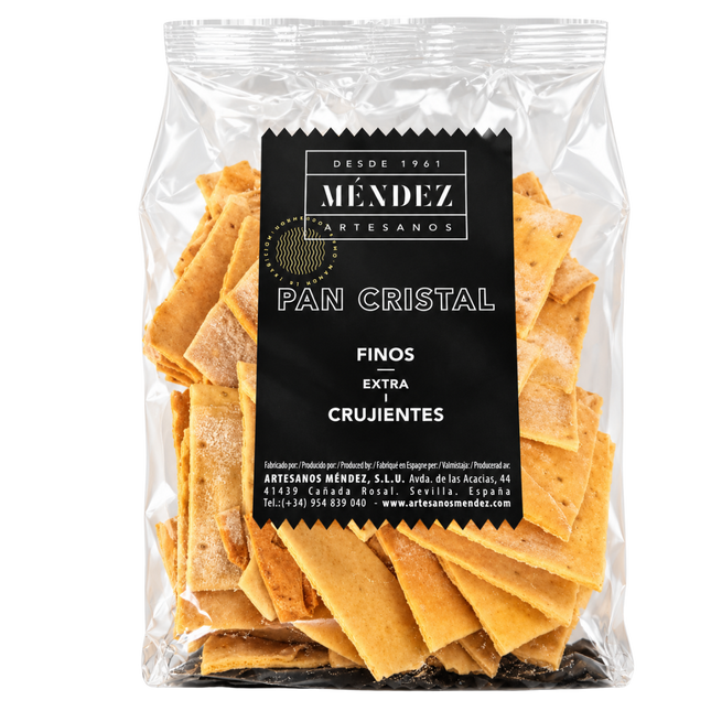 Artesanos Méndez Pan Cristal 120 g krokant Spaans tapasbrood met extra vierge olijfolie