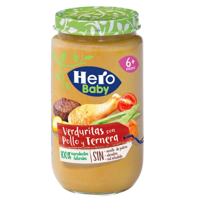 Hero Verduras con Pollo y Ternera (Groenten met Kip en Kalfsvlees) 8m+