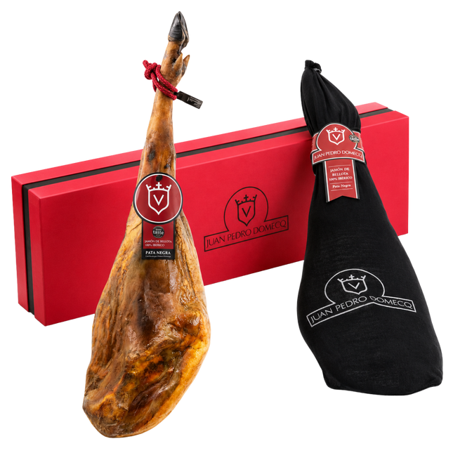 Jamón 100% Ibérico Bellota Pata Negra Domecq 60 maanden – hele ham met been
