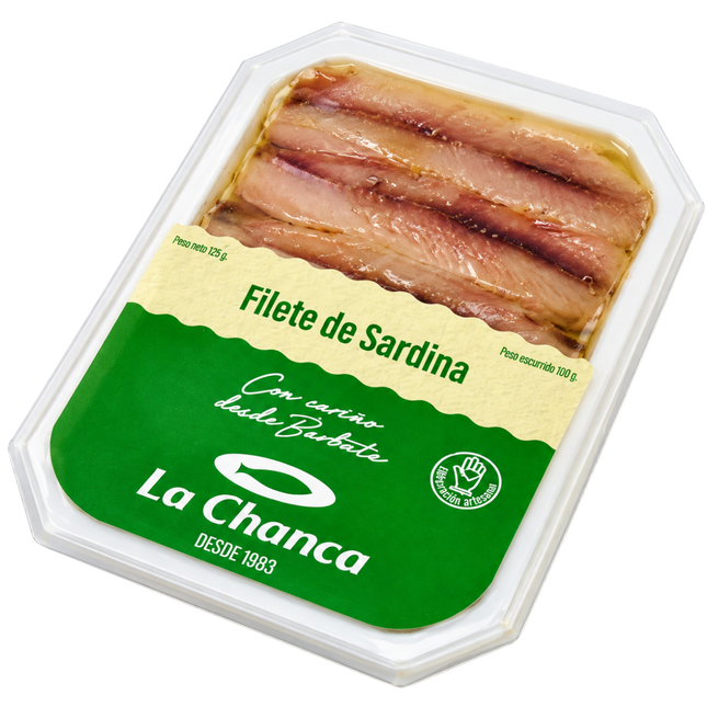 La Chanca sardinefilets in olie 125 g uit Barbate