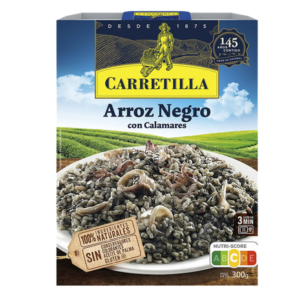 Carretilla Carretilla Arroz Negro con Calamares