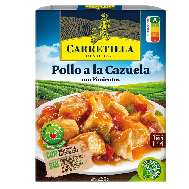 Carretilla Carretilla Pollo Cazuela con Pimiento
