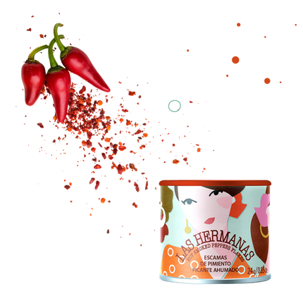 Las Hermanas La Vera Pikante Geroosterde Paprika Vlokken