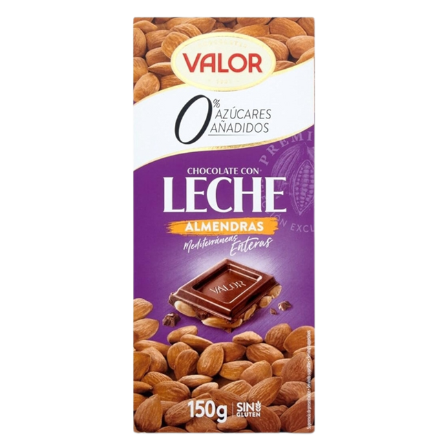 Valor Valor Suikervrije Melkchocolade met Amandelen